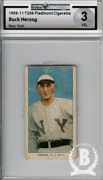 1909-11 T206 #211 Buck Herzog New York