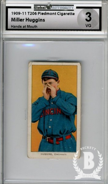 1909-11 T206 #224 Miller Huggins Hands at Mouth