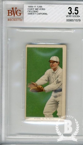 1909-11 T206 #335 Chief Myers Fielding (Meyers)