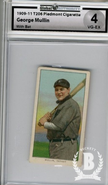 1909-11 T206 #350 George Mullin with Bat