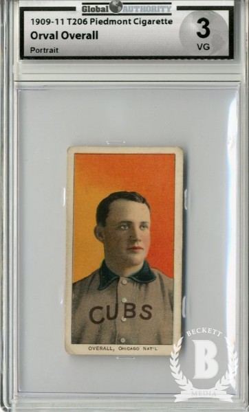 1909-11 T206 #375 Orval Overall Portrait