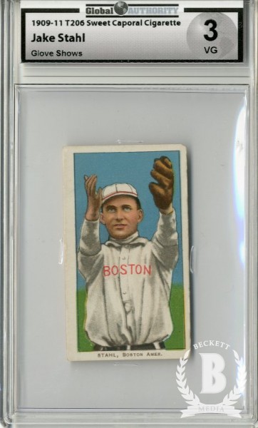 1909-11 T206 #460 Jake Stahl Glove Shows