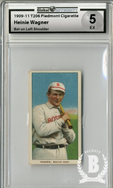 1909-11 T206 #497 Heinie Wagner Bat on Left Shoulder