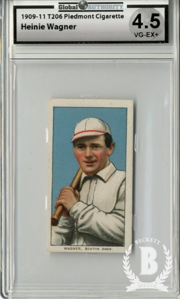 1909-11 T206 #498 Heinie Wagner Bat on Right Shoulder