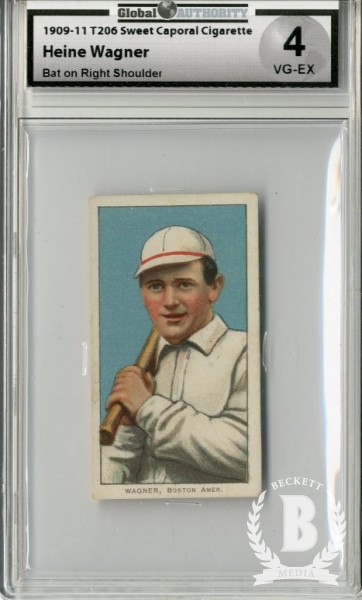 1909-11 T206 #498 Heinie Wagner Bat on Right Shoulder