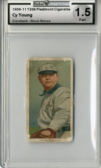 1909-11 T206 #524 Cy Young Glove Shows front image