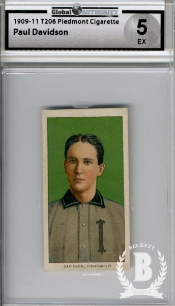 1909-11 T206 #118 Paul Davidson ML