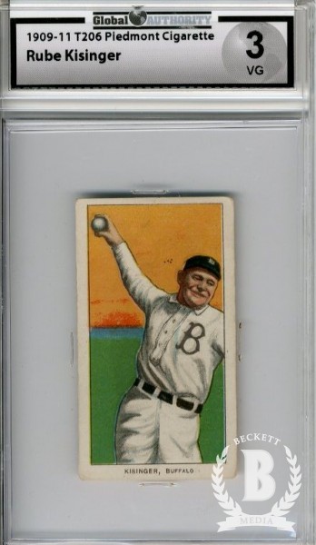 1909-11 T206 #254 Rube Kisinger (Kissinger) ML