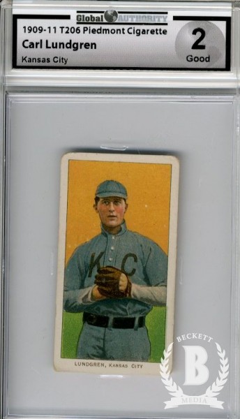1909-11 T206 #293 Carl Lundgren Kansas City ML