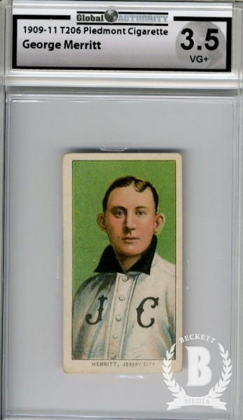 1909-11 T206 #332 George Merritt ML