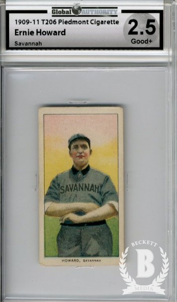 1909-11 T206 #221 Ernie Howard Savannah SL