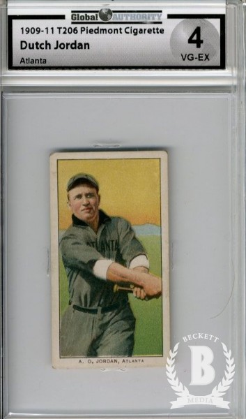 1909-11 T206 #241 Dutch Jordan Atlanta SL