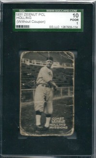 1931 Zeenut #32 Carl Holling front image
