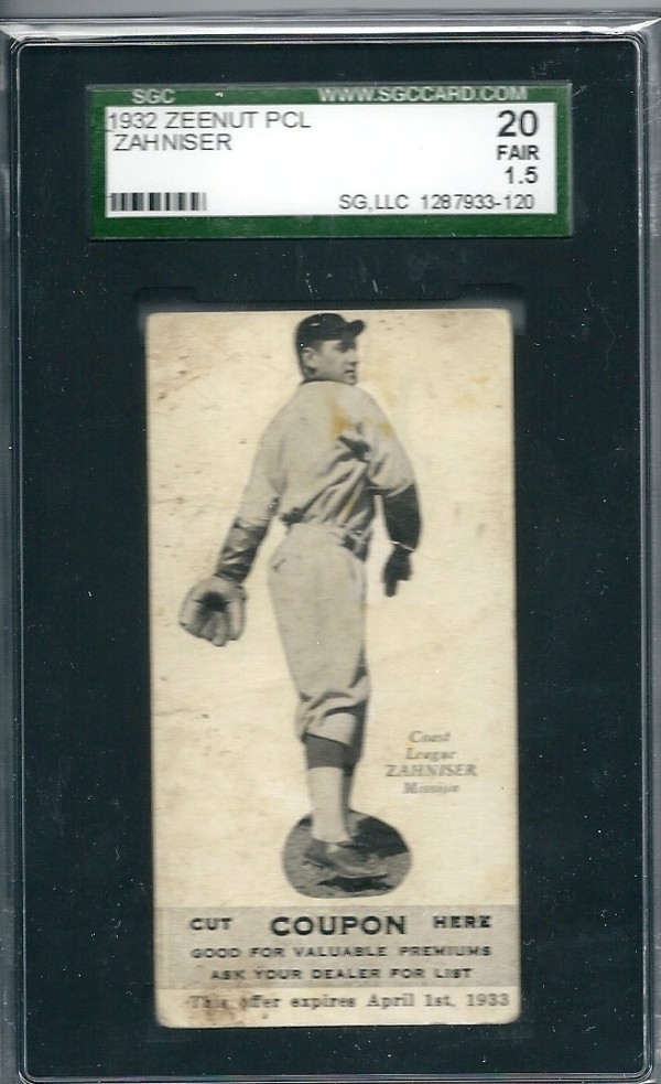 1932 Zeenut #48 Paul Zahniser