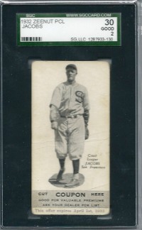 1932 Zeenut #103 Elmer Jacobs front image