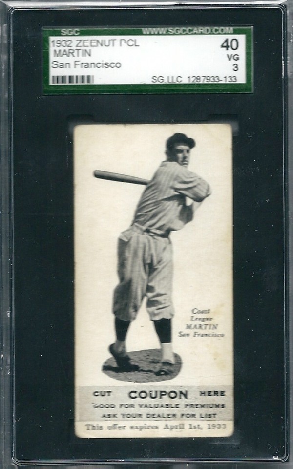 1932 Zeenut #105 Heber Martin