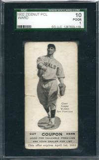 1932 Zeenut #109 Joe Ward front image