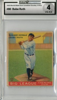 1933 World Wide Gum V353 #80 George H.(Babe)Ruth front image