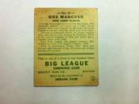 1933 Goudey #41 Gus Mancuso CATCH RC back image