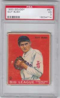 1933 Goudey #67 Guy Bush RC front image