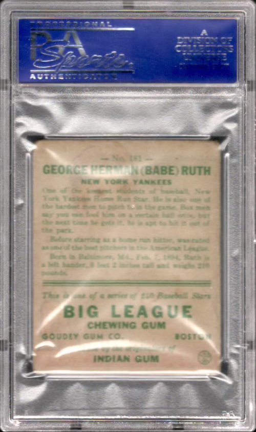 Goudey Babe Ruth Rc Good