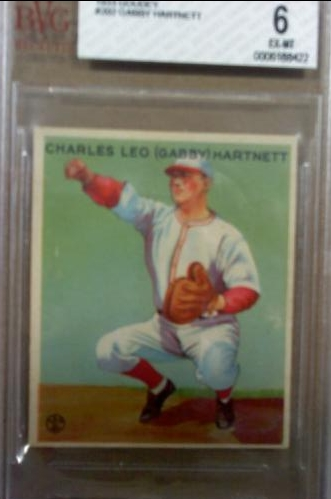 1933 Goudey #202 Gabby Hartnett RC
