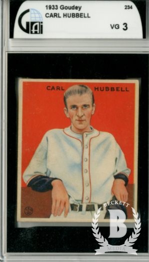1933 Goudey #234 Carl Hubbell RC