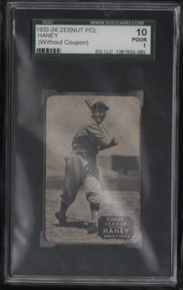 1933-36 Zeenut PCL #3 Fred Haney