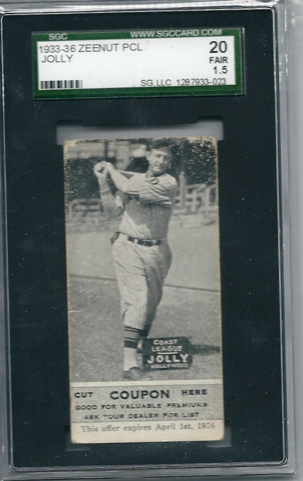 1933-36 Zeenut PCL #5 Smead Jolley