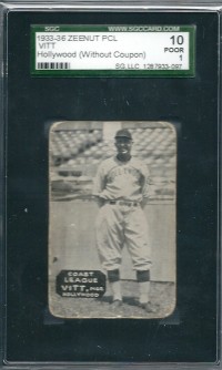 1933-36 Zeenut PCL #7 Oscar Vitt MG front image