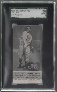 1933-36 Zeenut PCL #12 Hal Stitzel front image