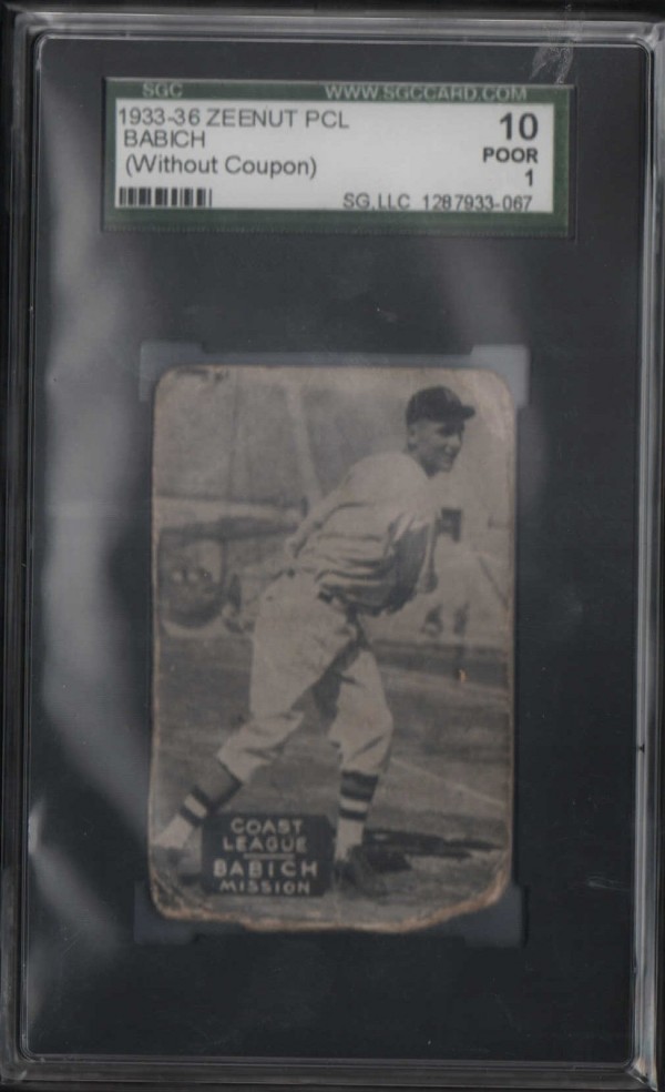 1933-36 Zeenut PCL #14 John Babich/John Babich