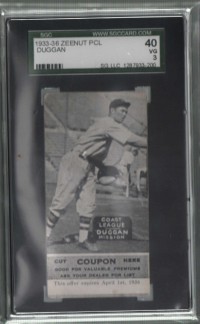 1933-36 Zeenut PCL #21A M.Duggan/Small front image