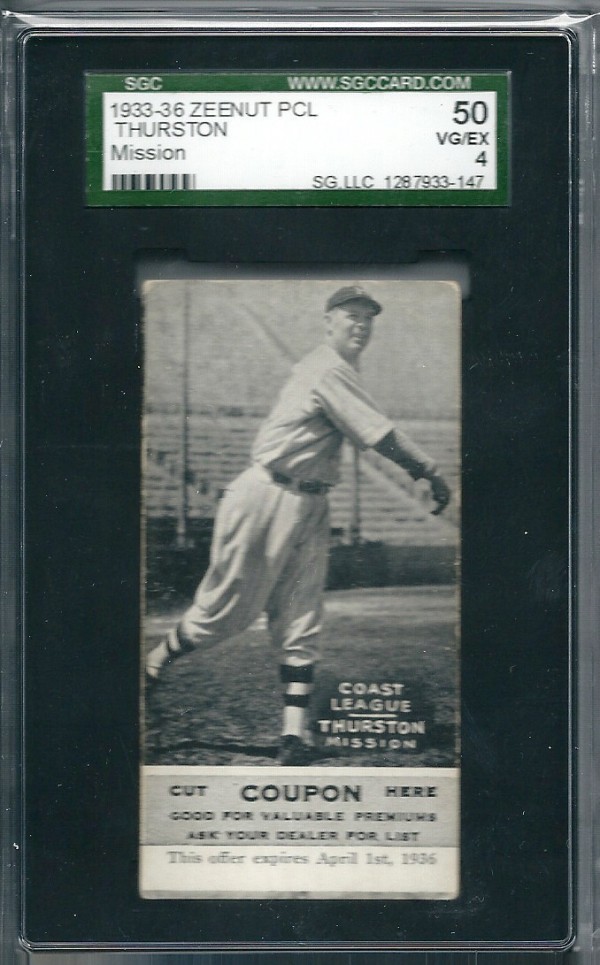 1933-36 Zeenut PCL #46 Hollis Thurston