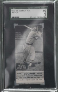1933-36 Zeenut PCL #52 Leroy Anton/Leroy Anton front image