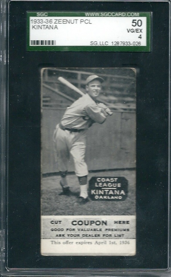 1933-36 Zeenut PCL #60 L.Kintana/L.Kintana