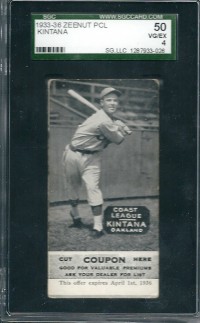1933-36 Zeenut PCL #60 L.Kintana/L.Kintana front image