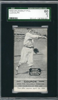 1933-36 Zeenut PCL #61 Willie Ludolph front image