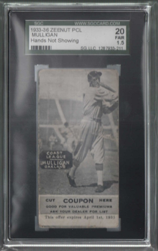 1933-36 Zeenut PCL #68 Ed Mulligan