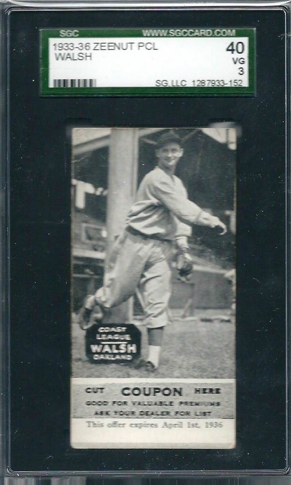 1933-36 Zeenut PCL #76 Ed Walsh