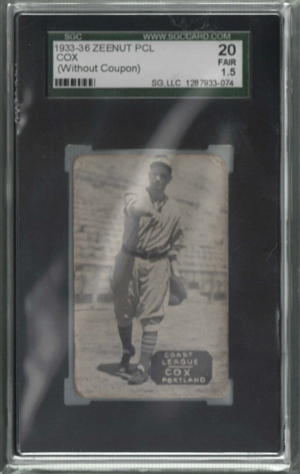 1933-36 Zeenut PCL #79 Frank Cox