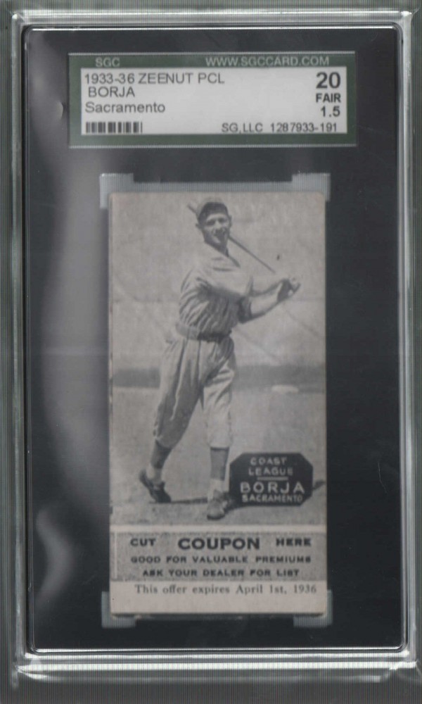 1933-36 Zeenut PCL #84 Tony Borja