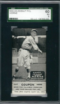 1933-36 Zeenut PCL #89 Berlyn Horne front image