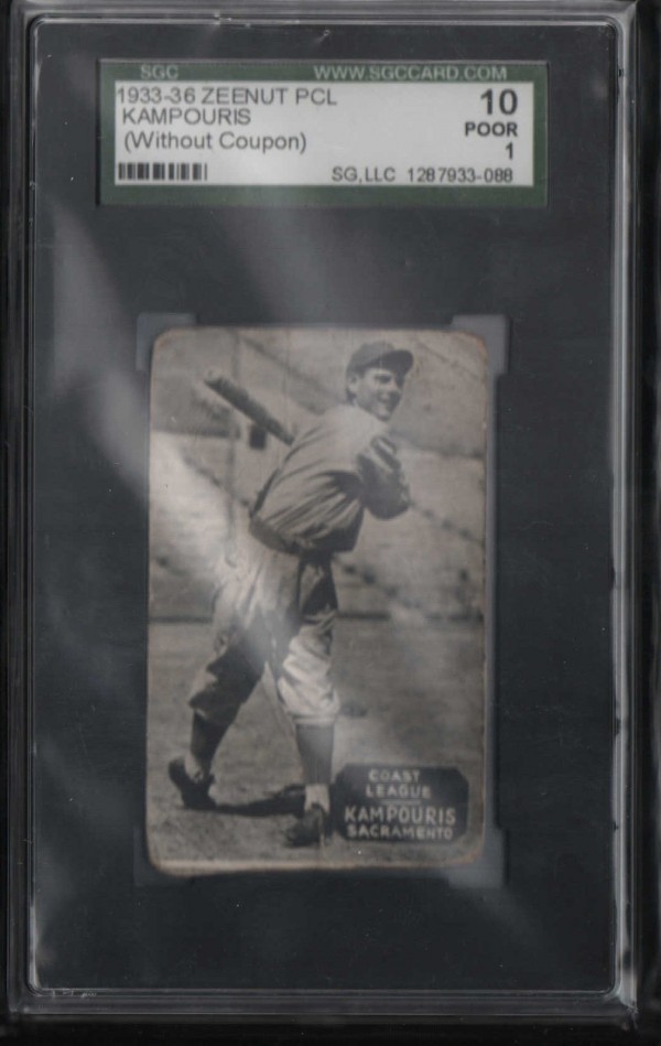 1933-36 Zeenut PCL #91 Alex Kampouris