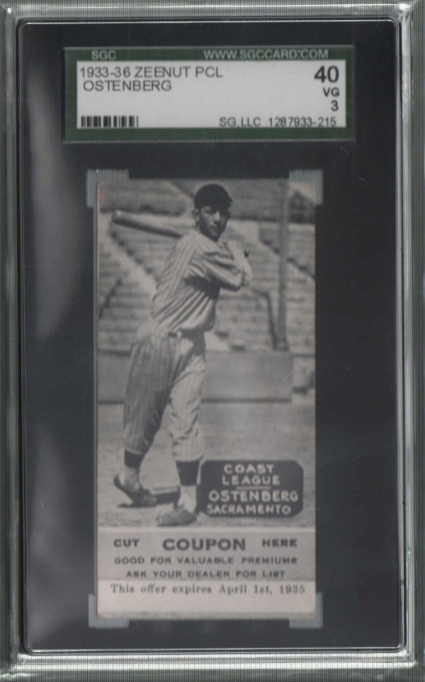 1933-36 Zeenut PCL #93 Leo Ostenberg