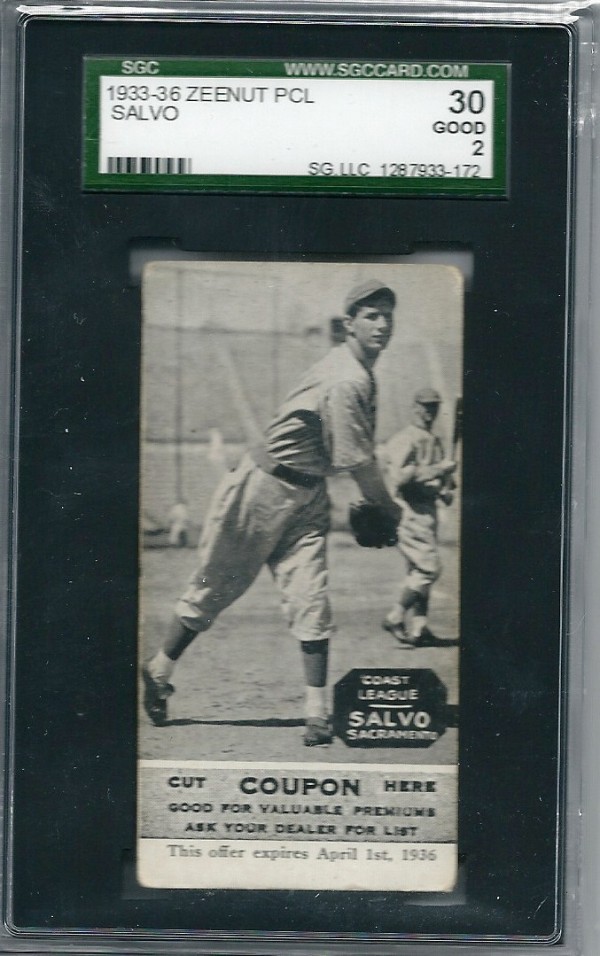 1933-36 Zeenut PCL #94 Manuel Salvo