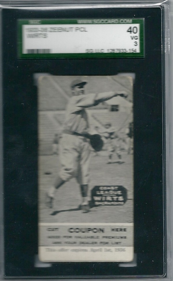 1933-36 Zeenut PCL #97 Elwood Wirts/Elwood Wirts