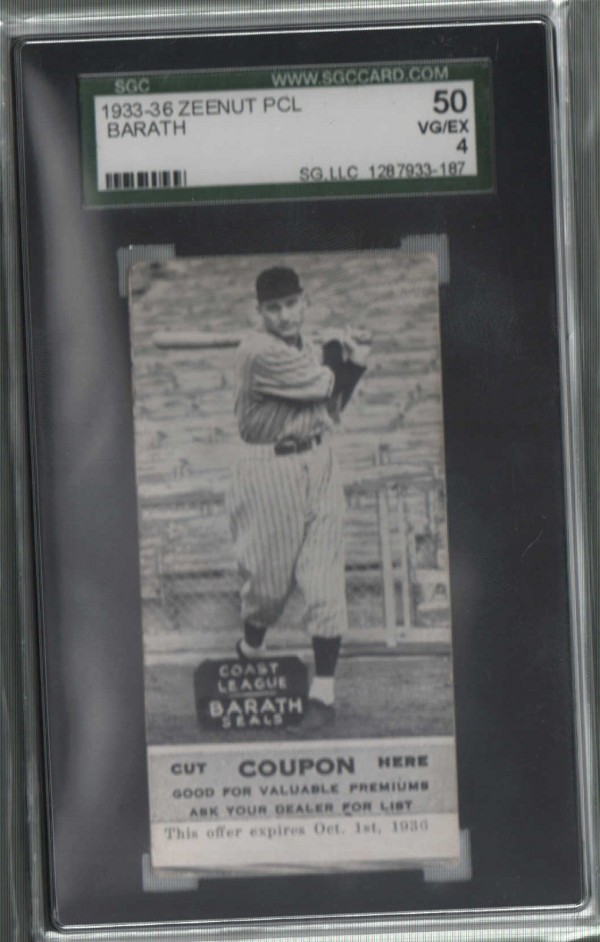 1933-36 Zeenut PCL #101 Steve Barath