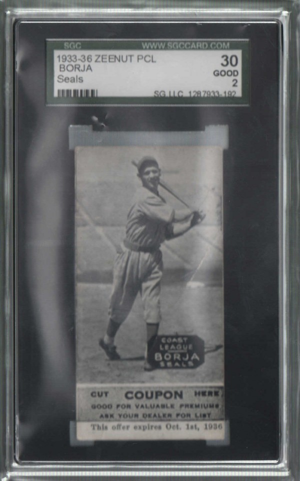 1933-36 Zeenut PCL #103 Tony Borja