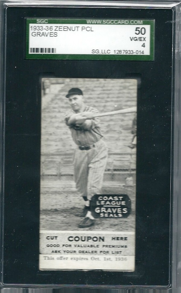 1933-36 Zeenut PCL #119 R. J. Graves